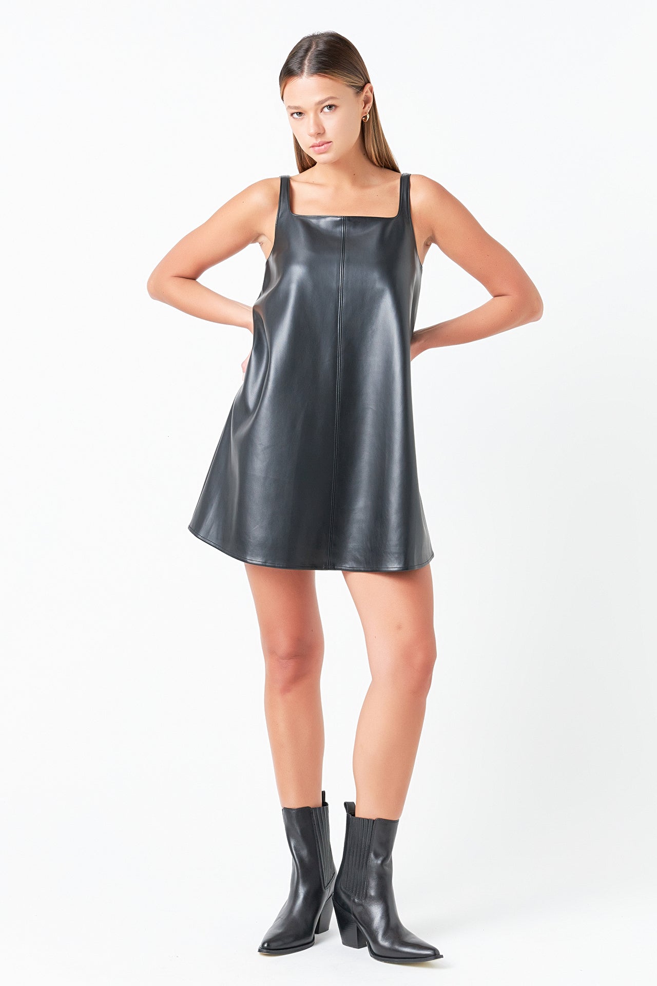 GREY LAB - Square Neck A-Line Mini Dress - DRESSES available at Objectrare