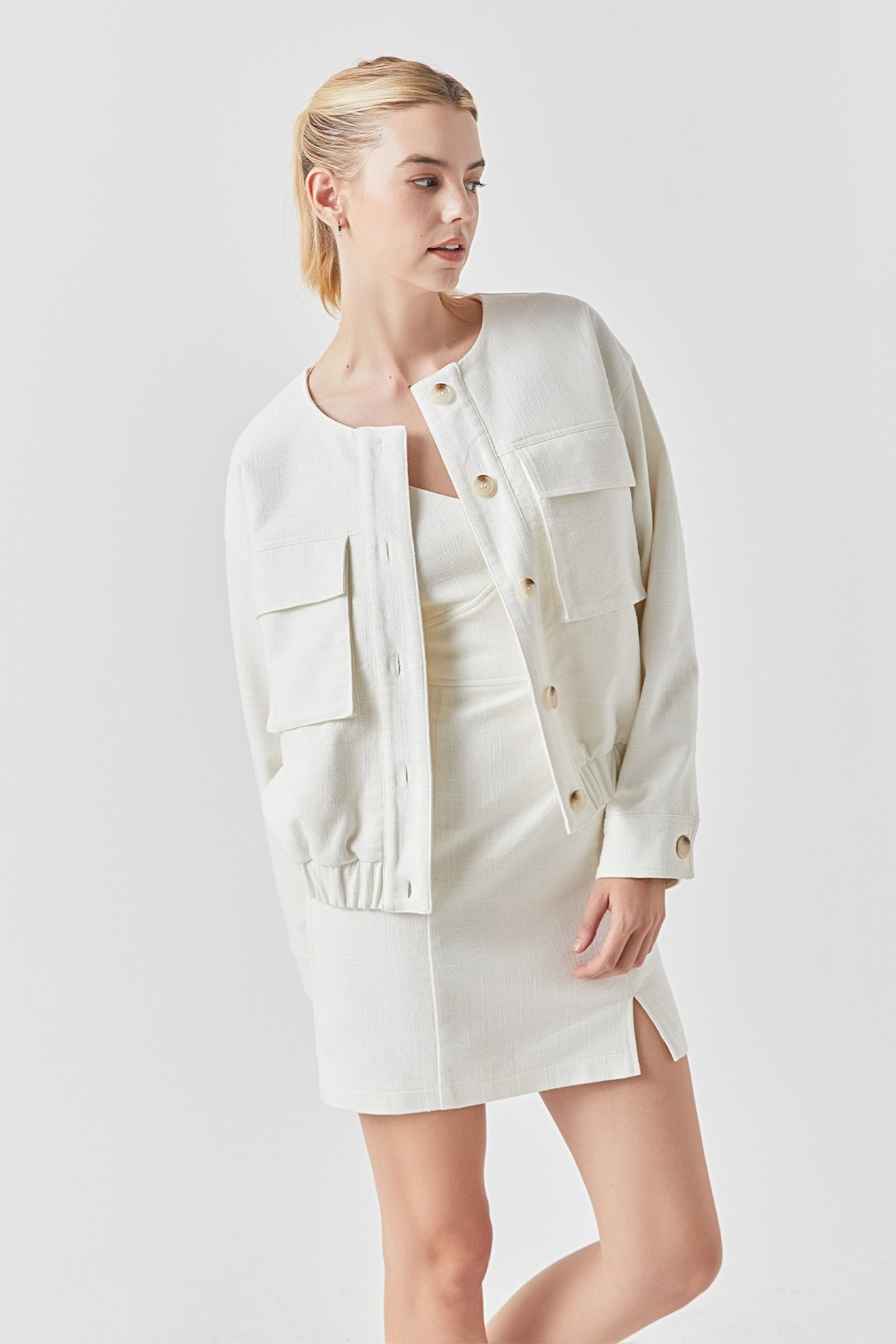 GREY LAB - Pocket Linen Jacket - JACKETS available at Objectrare