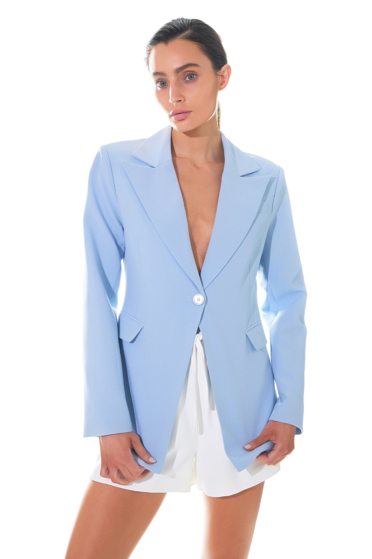 GREY LAB - One Button Fitted Blazer - BLAZERS available at Objectrare