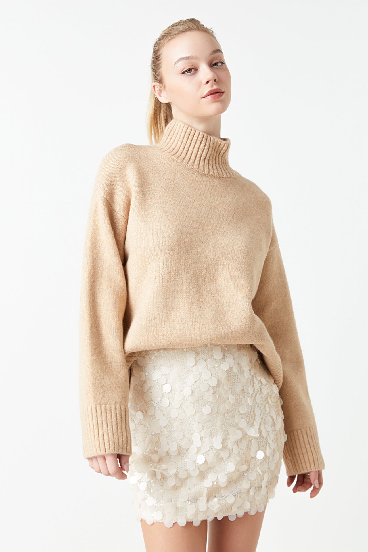 GREY LAB - Sequin Mini Skirt - SKIRTS available at Objectrare