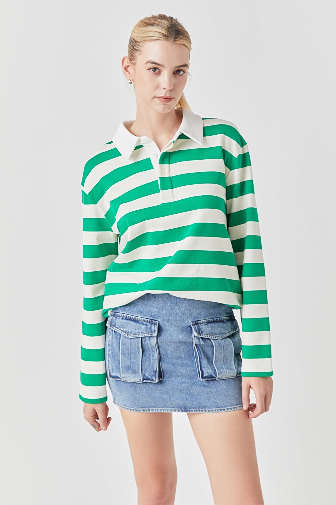 GREY LAB - Pocket Denim Mini Skirt - SKIRTS available at Objectrare