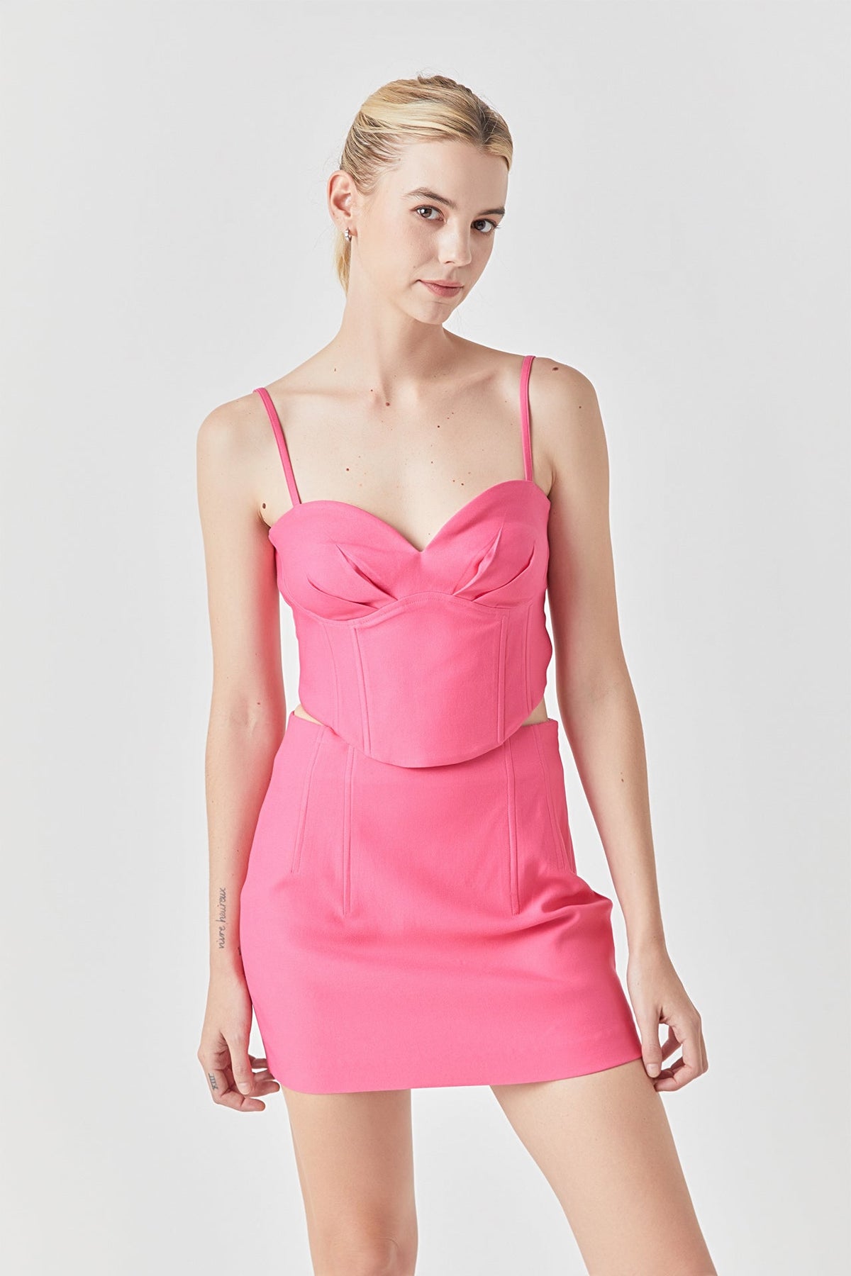 GREY LAB - Top Stitched Mini Skirt - SKIRTS available at Objectrare