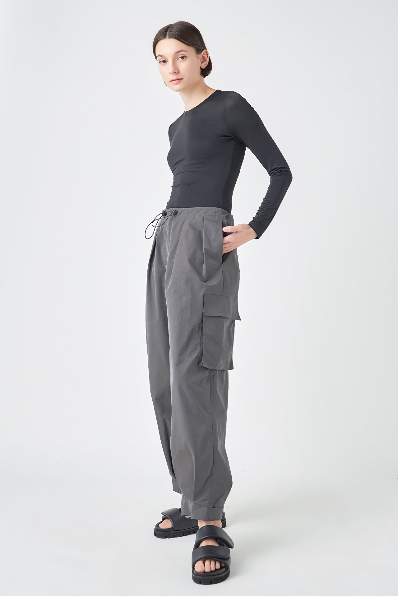 GREY LAB - Long Sleeve Soft Bodysuit - BODYSUIT available at Objectrare