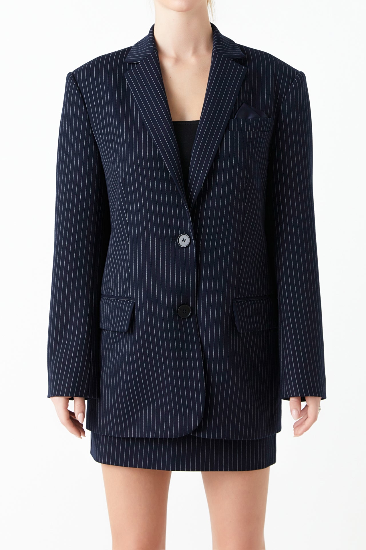 GREY LAB - Pin Stripe Oversized Jacket - JACKETS available at Objectrare