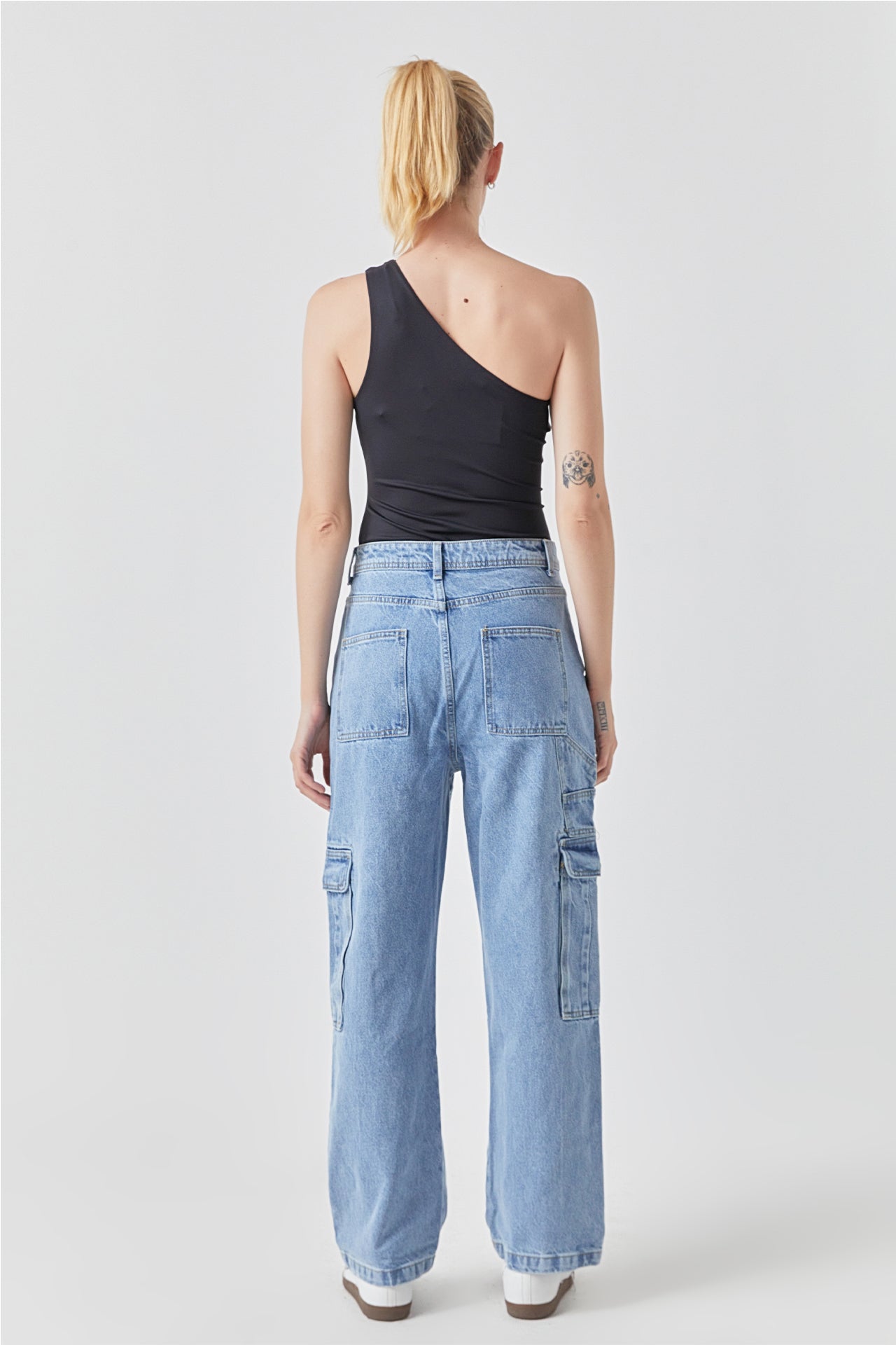 GREY LAB - Cut Out Asymmetric Bodysuit - BODYSUIT available at Objectrare