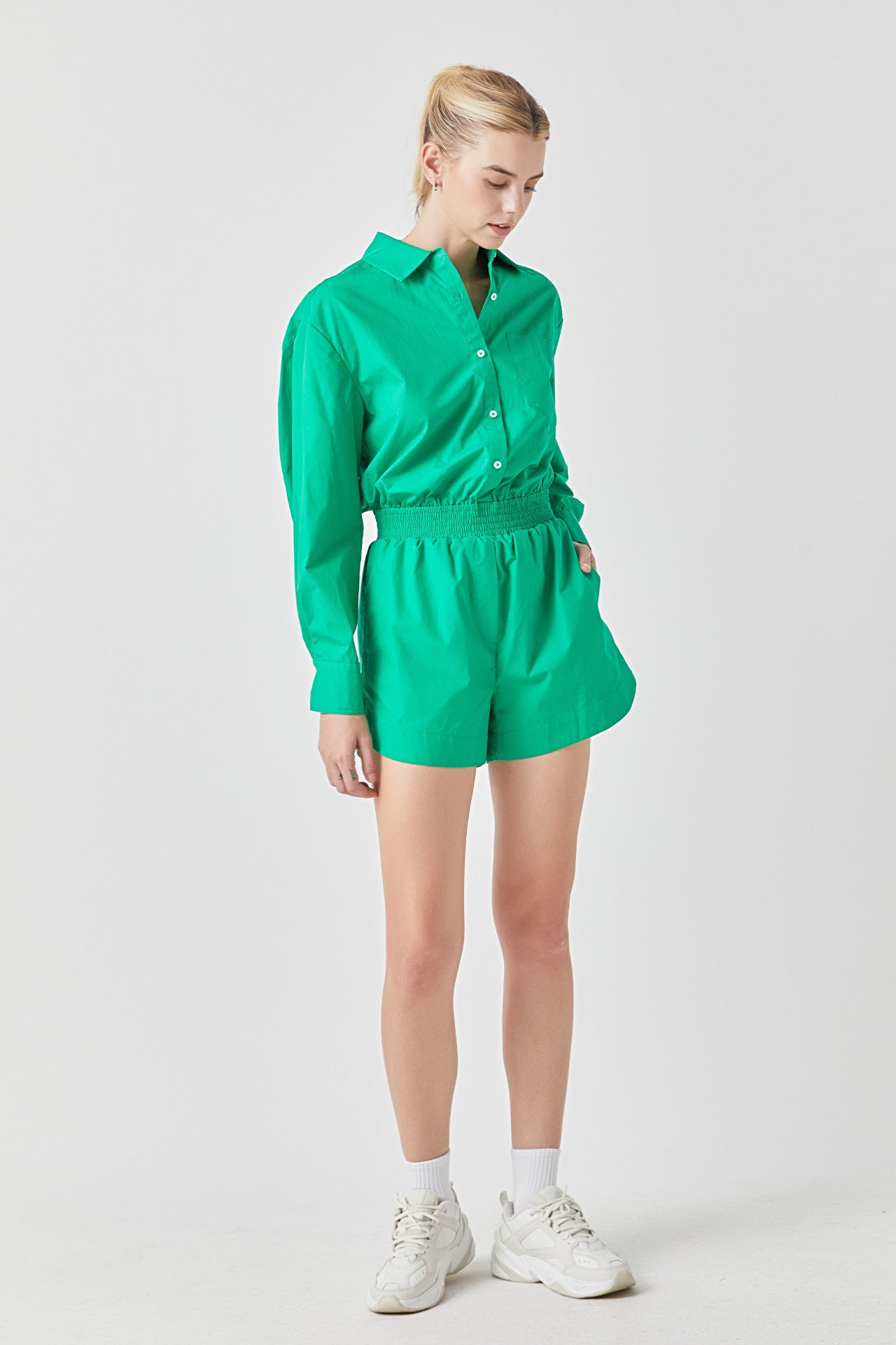 GREY LAB - Oversized Shirt Romper - ROMPERS available at Objectrare