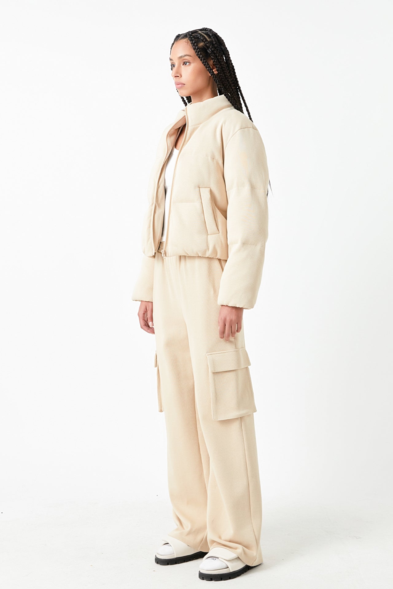 GREY LAB - Wide Knit Pants with Pockets - PANTS available at Objectrare