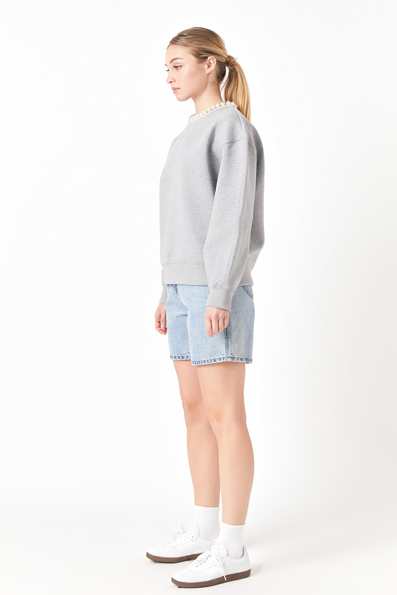 GREY LAB - Pearl Necklace Sweater - SWEATERS & KNITS available at Objectrare