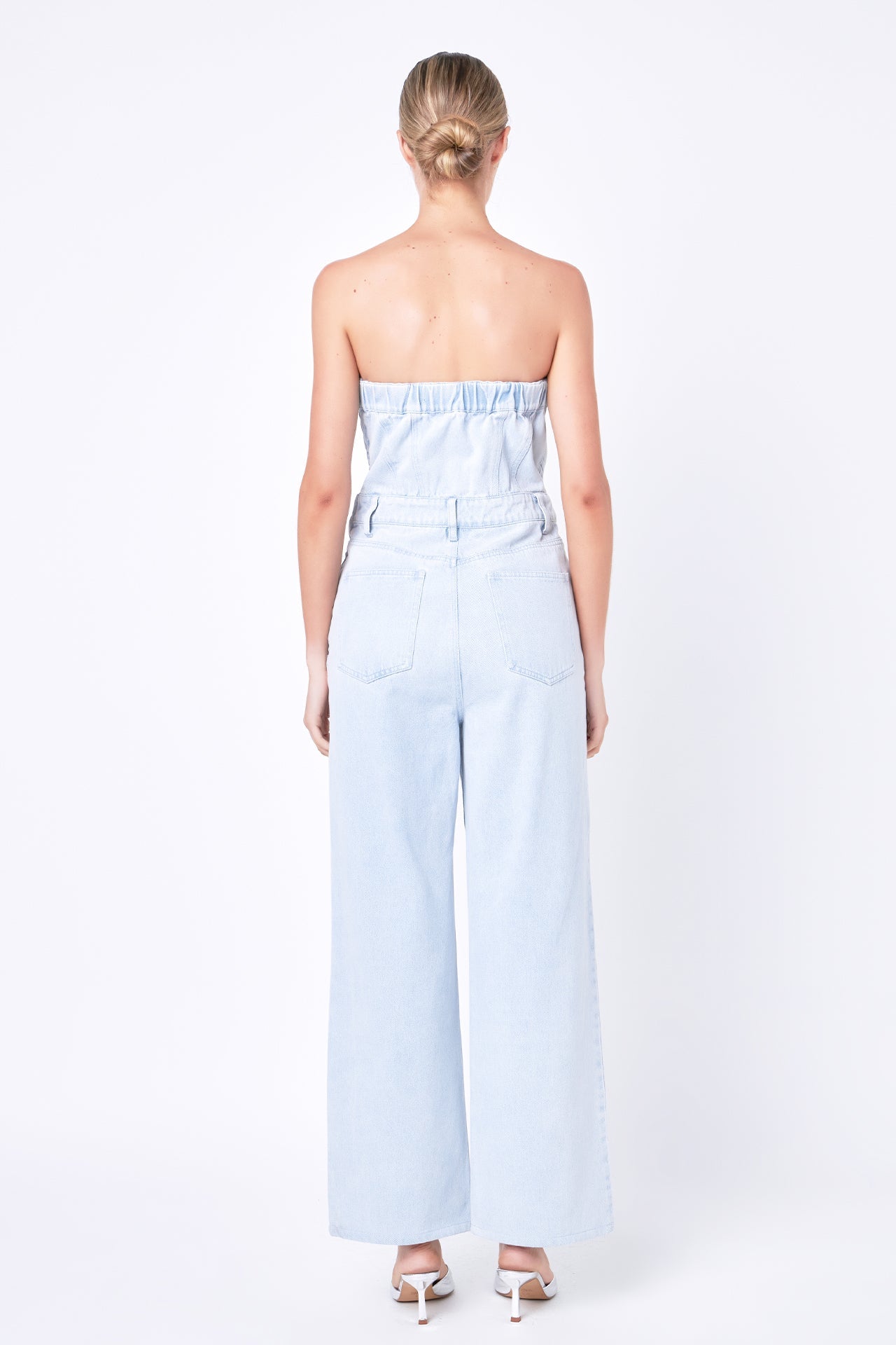 GREY LAB - Corset Denim Jumpsuit - JUMPSUITS available at Objectrare