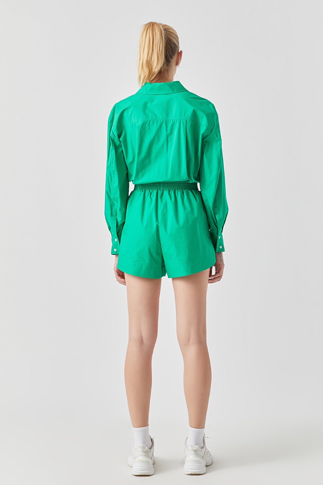 GREY LAB - Oversized Shirt Romper - ROMPERS available at Objectrare