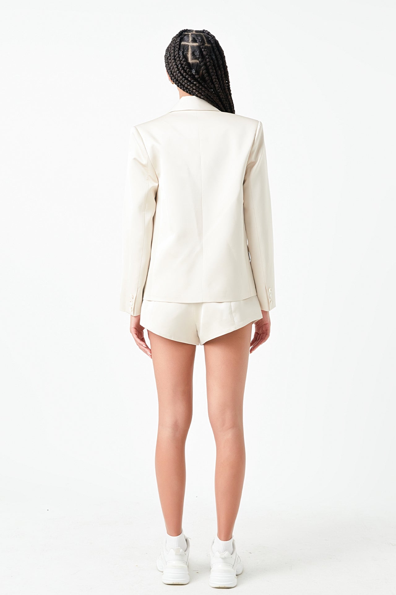 GREY LAB - One Button Satin Blazer - BLAZERS available at Objectrare