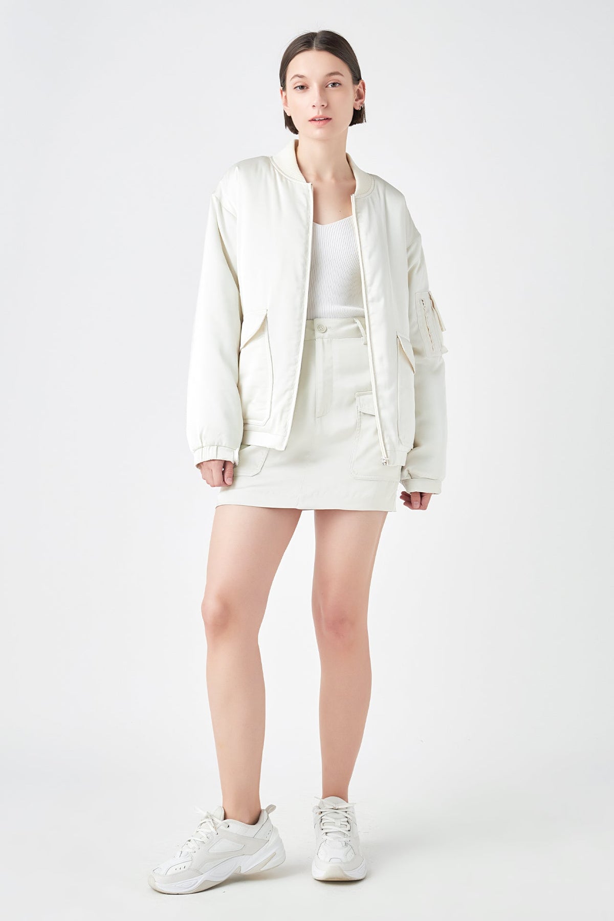 GREY LAB - Satin Bomber Jacket - JACKETS available at Objectrare