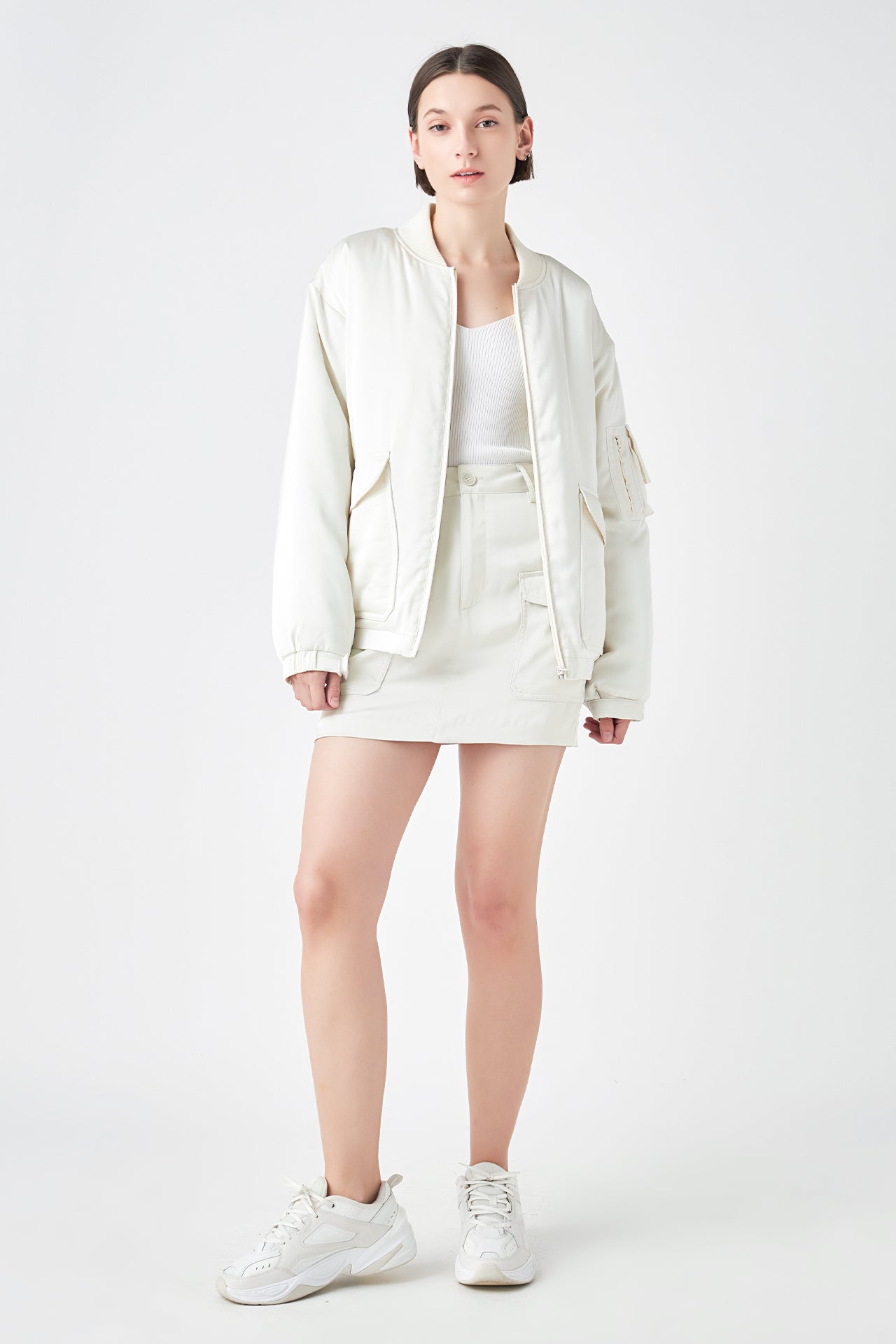 GREY LAB - Satin Bomber Jacket - JACKETS available at Objectrare