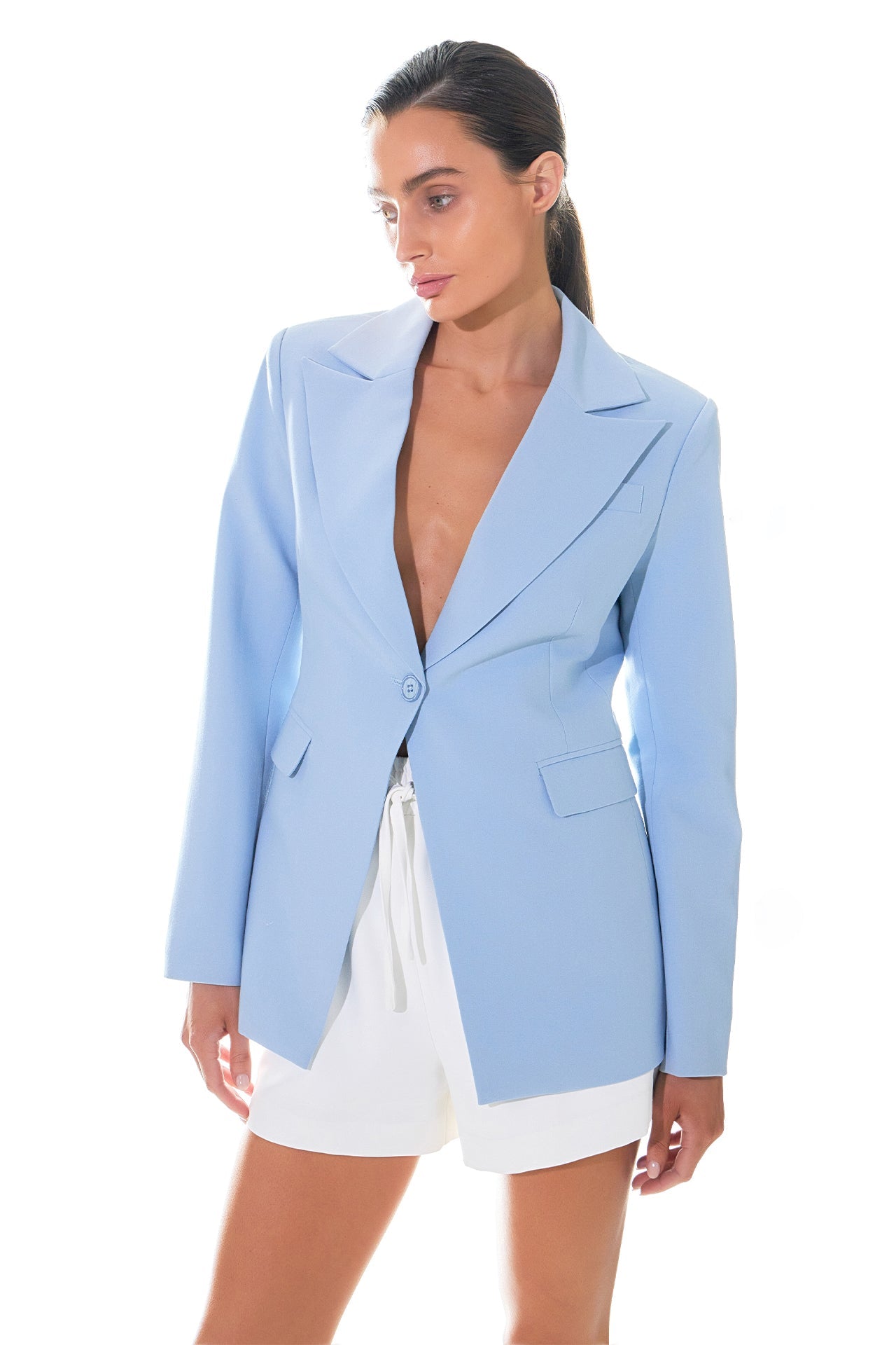 GREY LAB - One Button Fitted Blazer - BLAZERS available at Objectrare