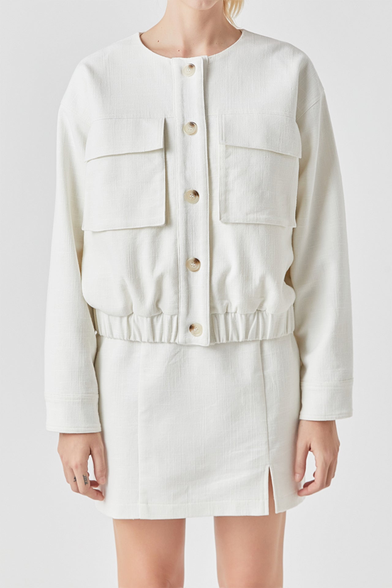 GREY LAB - Pocket Linen Jacket - JACKETS available at Objectrare