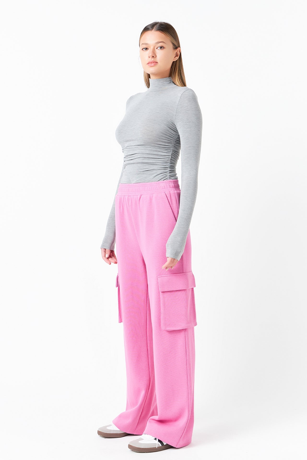 GREY LAB - Wide Knit Pants with Pockets - PANTS available at Objectrare