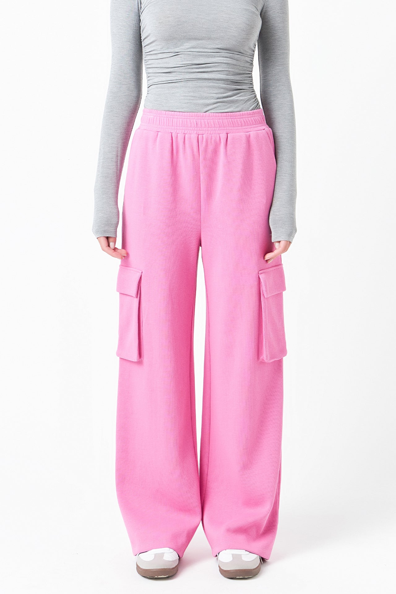 GREY LAB - Wide Knit Pants with Pockets - PANTS available at Objectrare