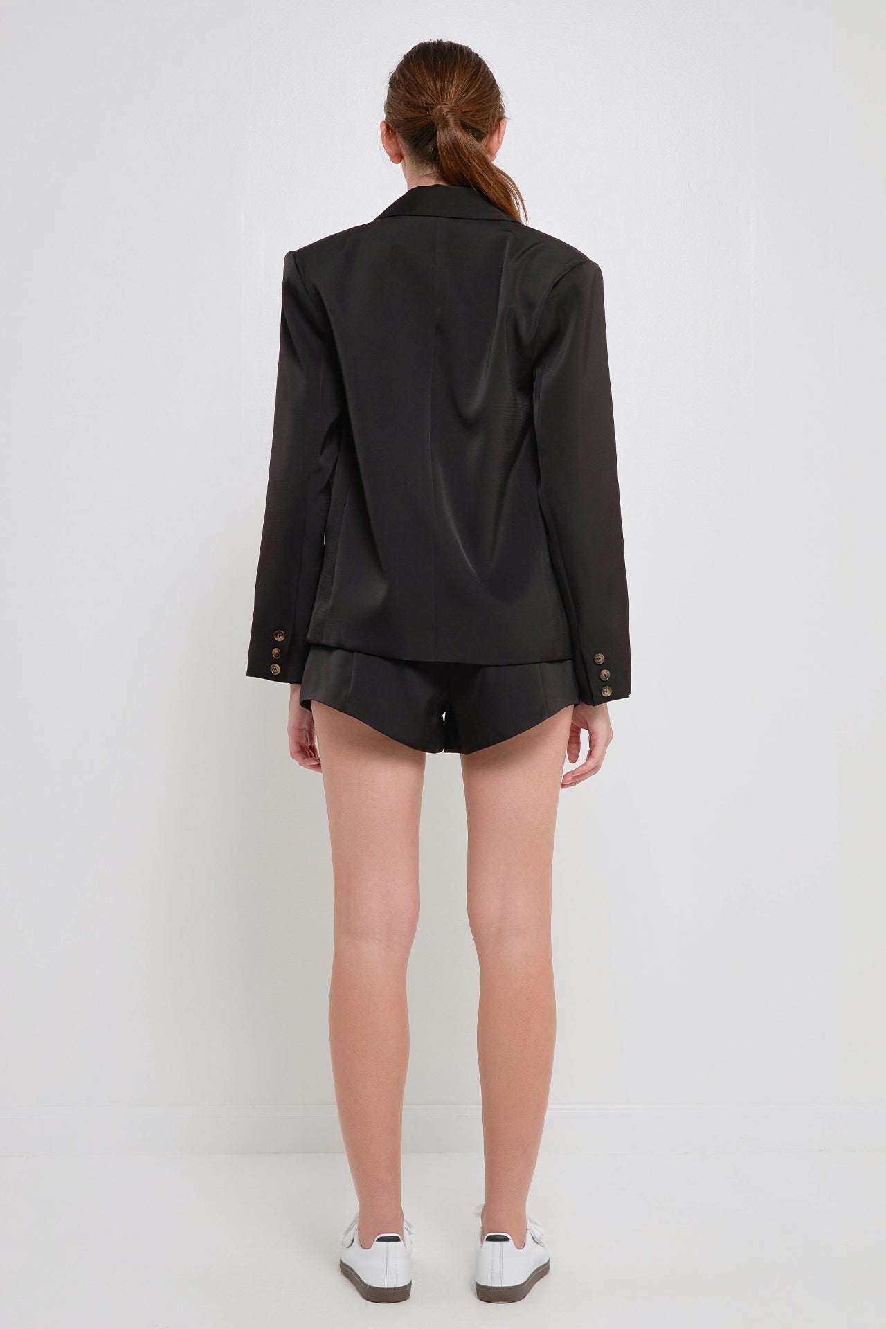 GREY LAB - One Button Satin Blazer - BLAZERS available at Objectrare