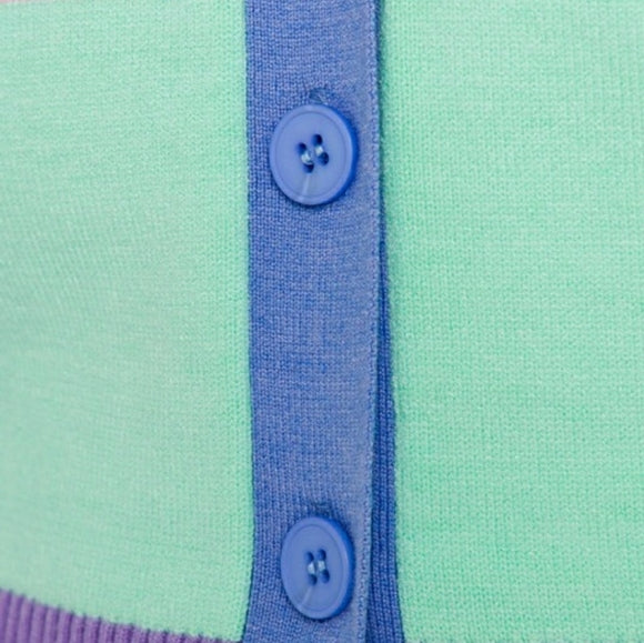 ENGLISH FACTORY - Long Sleeve Color Block Cardigan - CARDIGANS available at Objectrare