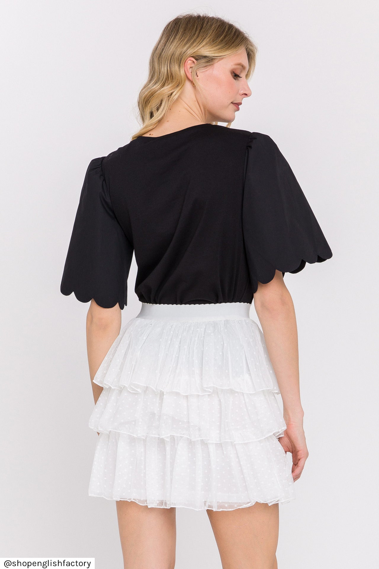 ENGLISH FACTORY - 3 Tiered Ruffled Mini Dress - SKIRTS available at Objectrare