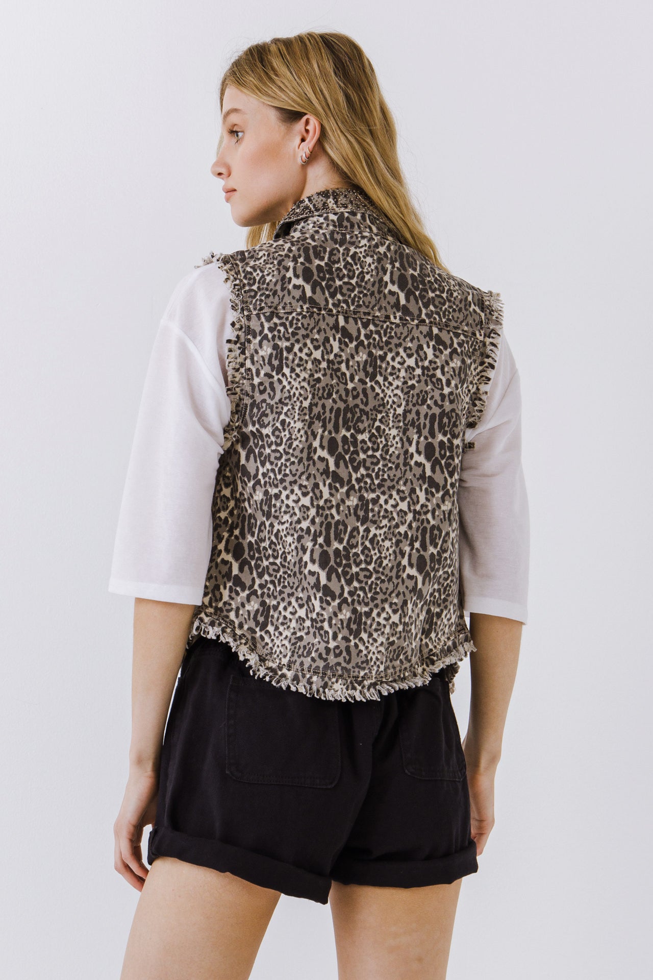 ENDLESS ROSE - Animal Print Vest - JACKETS available at Objectrare