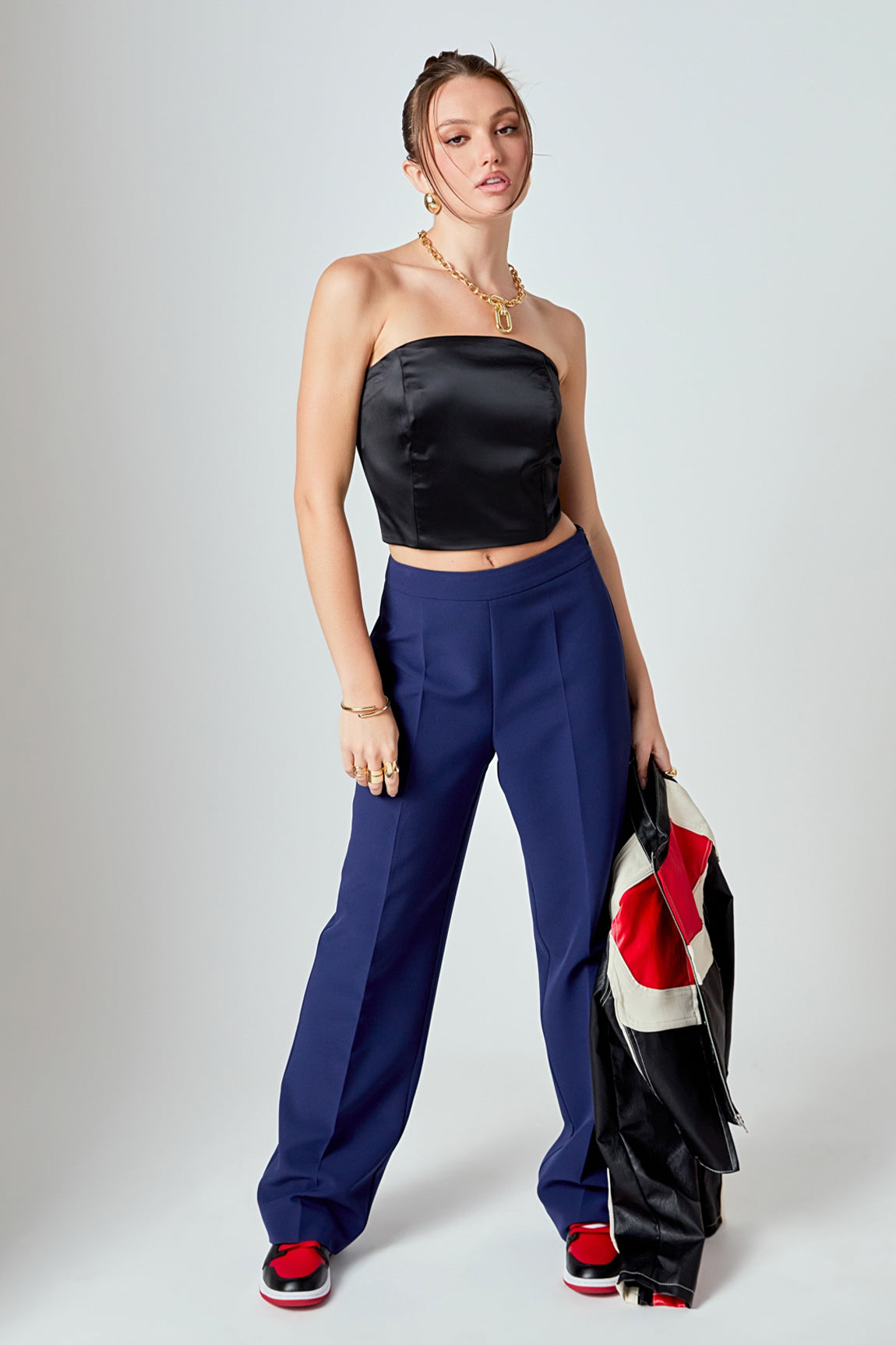 ENDLESS ROSE - Zip up Suit Trousers - PANTS available at Objectrare
