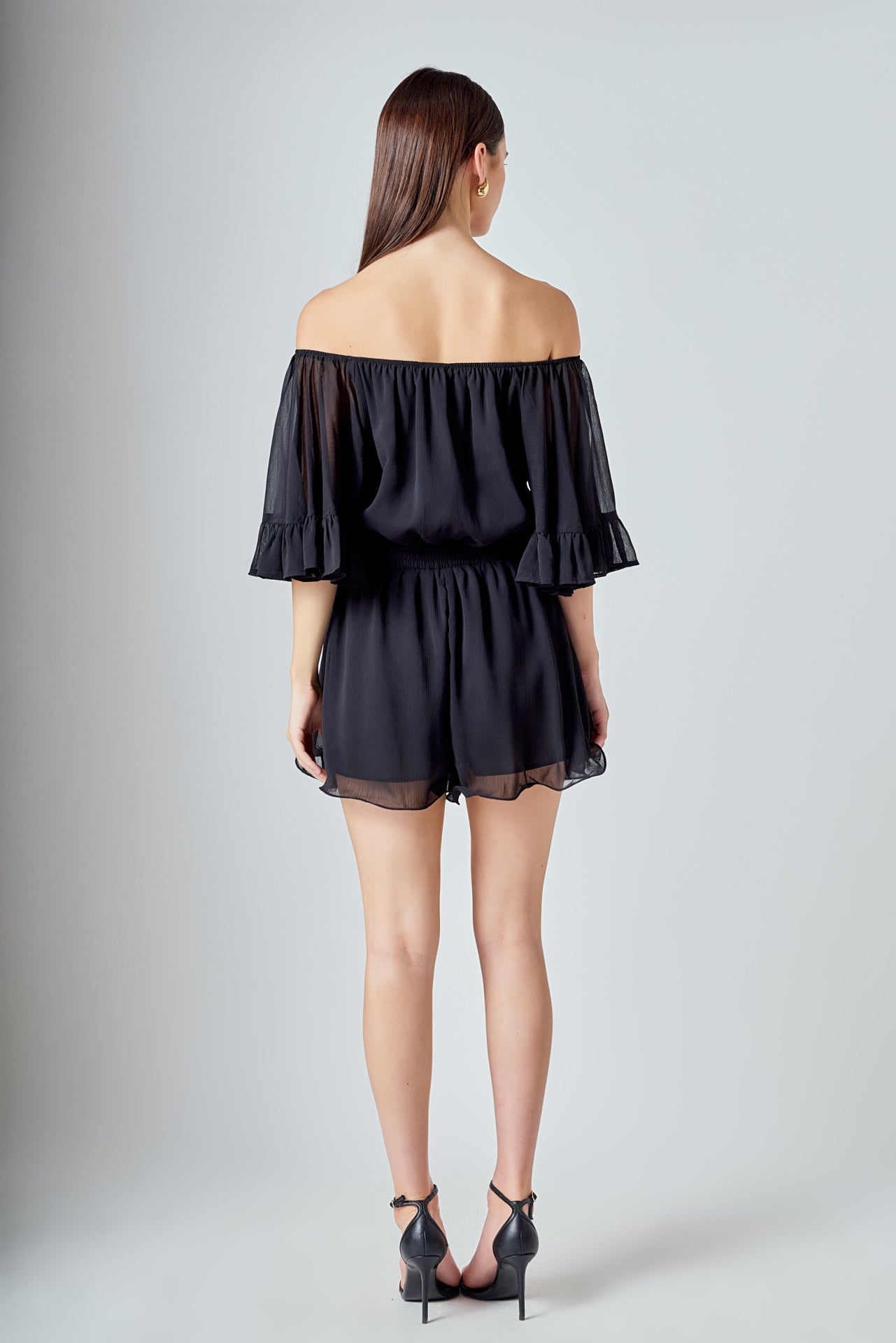 ENDLESS ROSE - Ruffled Sleeve Romper - ROMPERS available at Objectrare