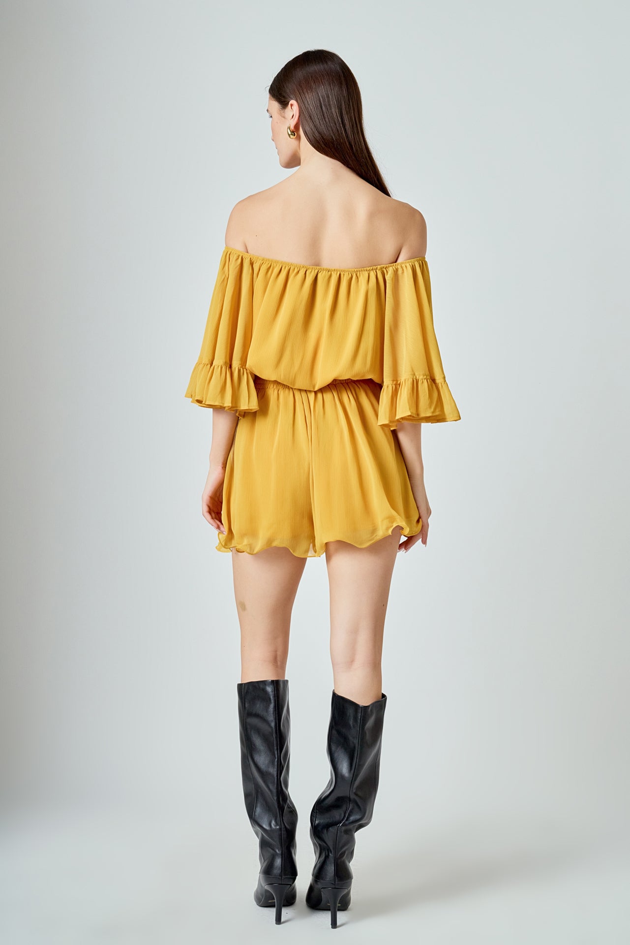 ENDLESS ROSE - Ruffled Sleeve Romper - ROMPERS available at Objectrare