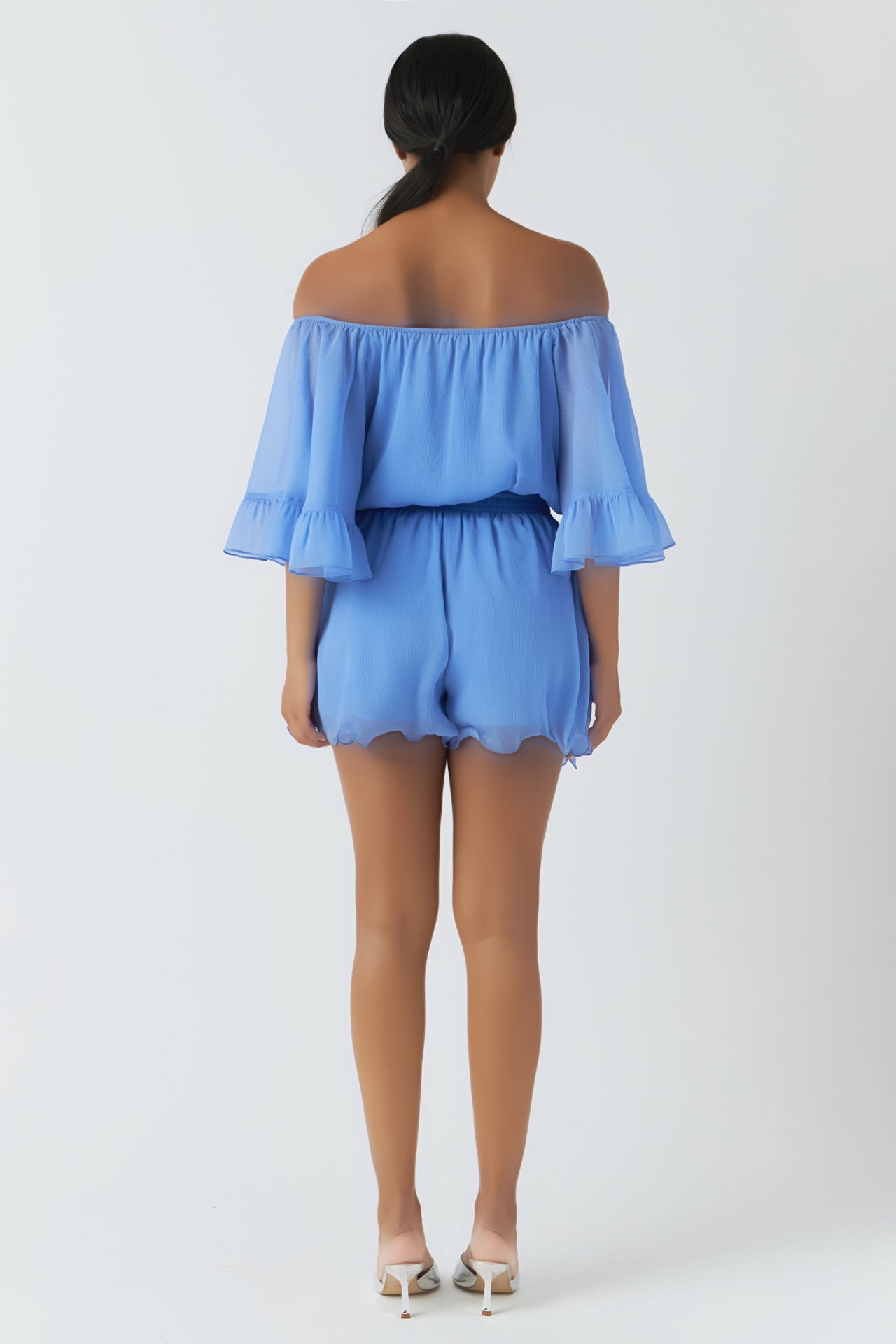 Ruffled Sleeve Romper