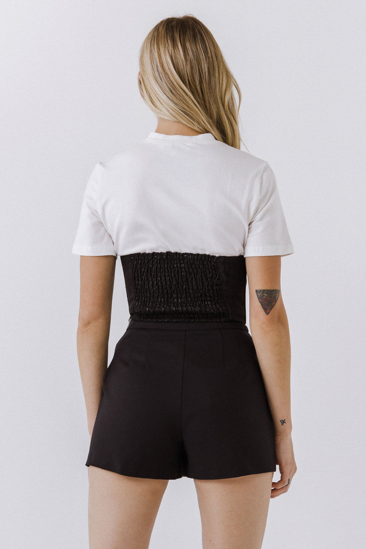 ENDLESS ROSE - Corset Contrast T-shirt - TOPS available at Objectrare