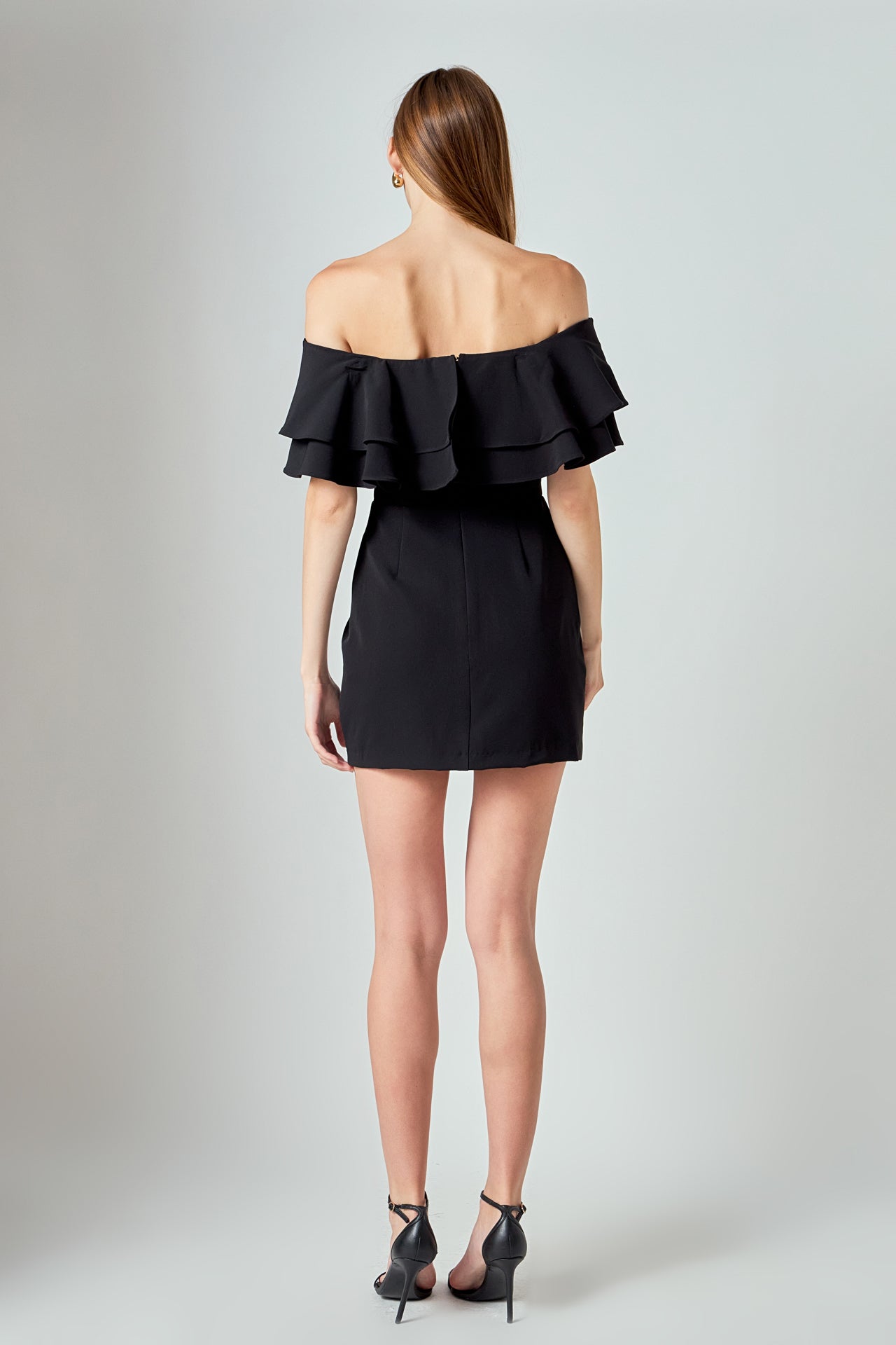 ENDLESS ROSE - Ruffled Off Shoulder Mini Dress - DRESSES available at Objectrare