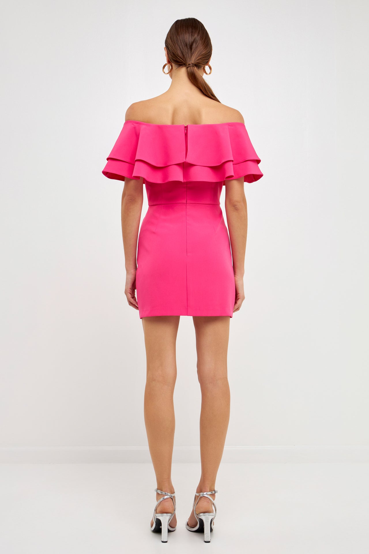 ENDLESS ROSE - Ruffled Off Shoulder Mini Dress - DRESSES available at Objectrare
