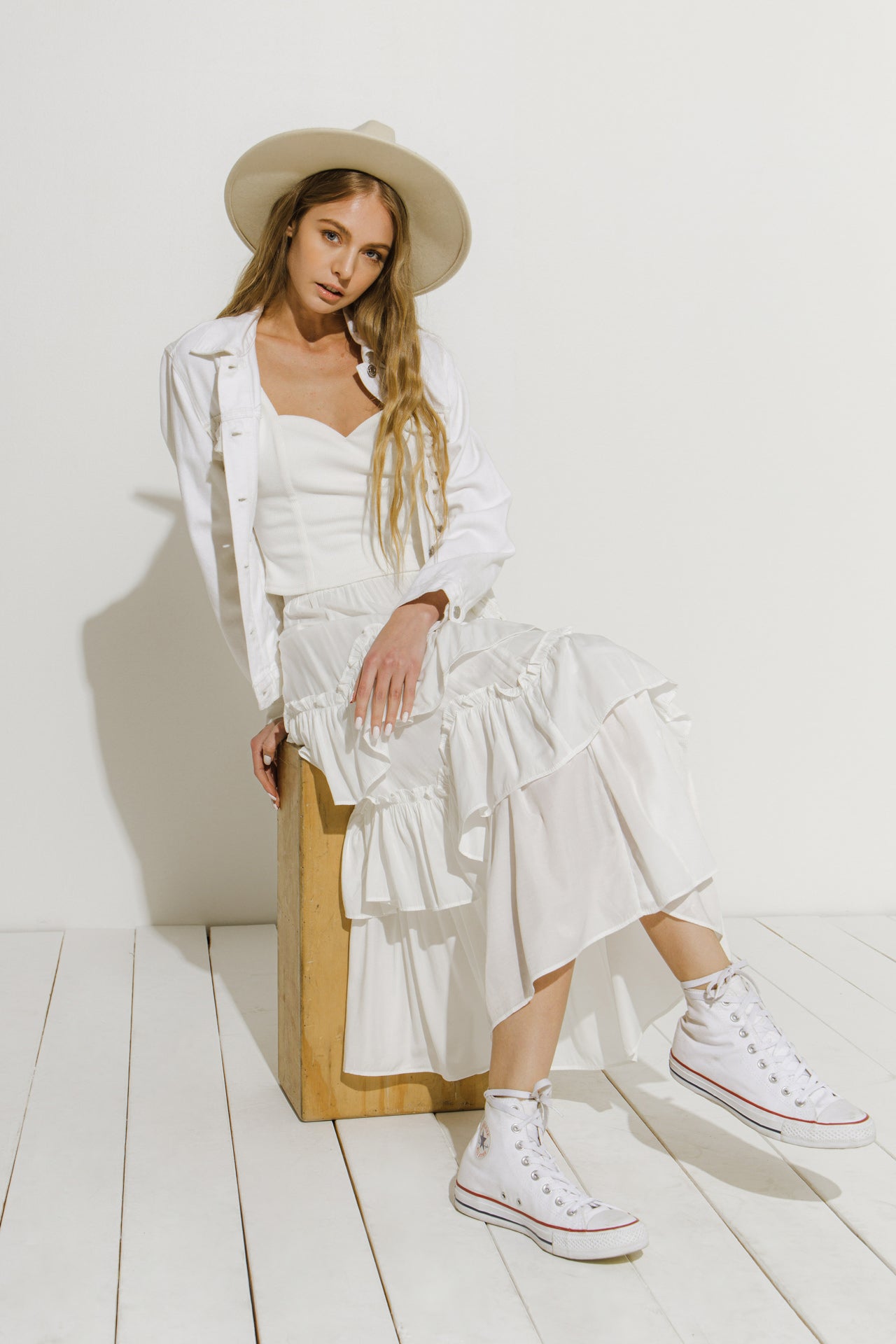 FREE THE ROSES - Ruffle Tiered Skirt - SKIRTS available at Objectrare
