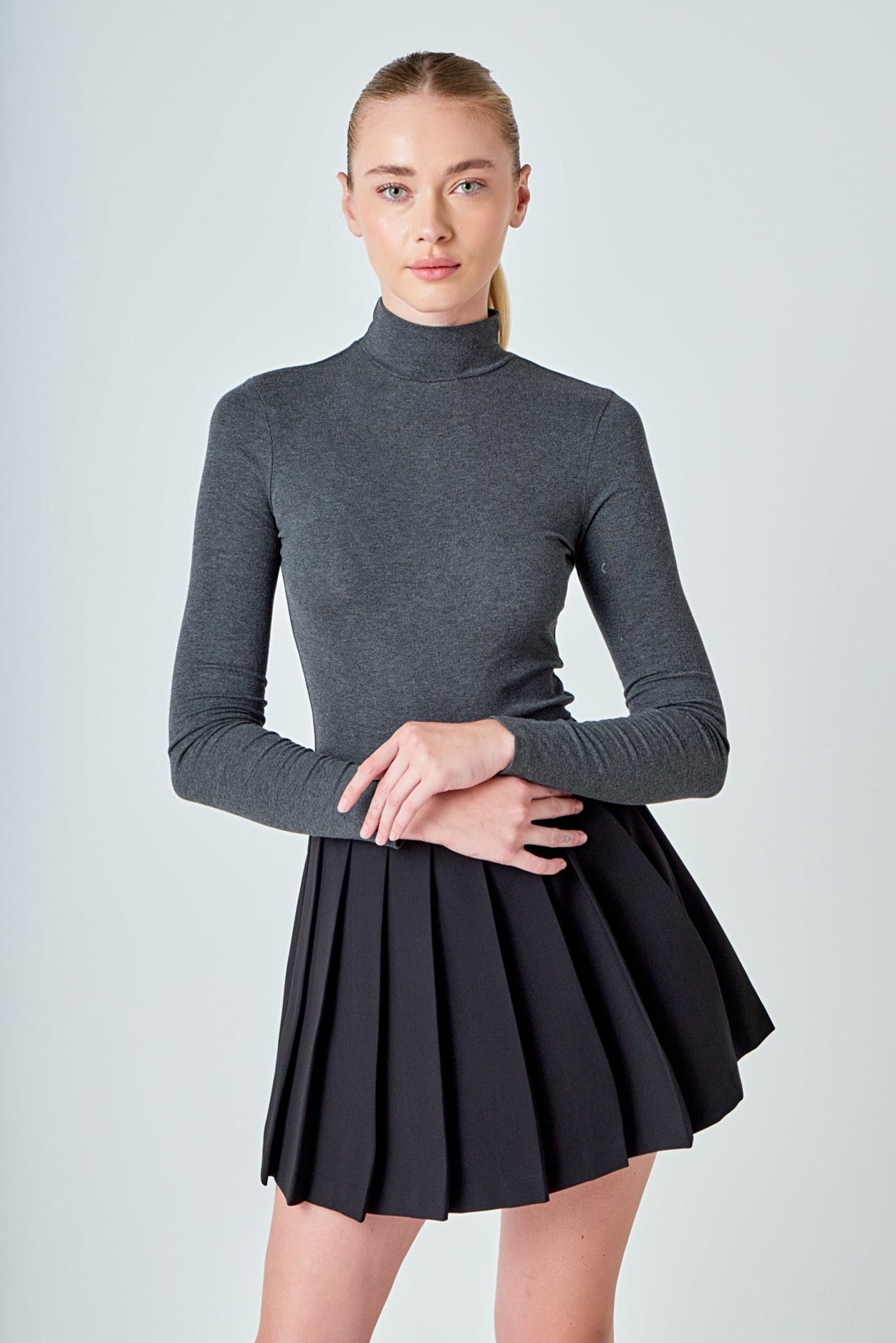 ENDLESS ROSE - Pleated Mini Skort - SKORTS available at Objectrare