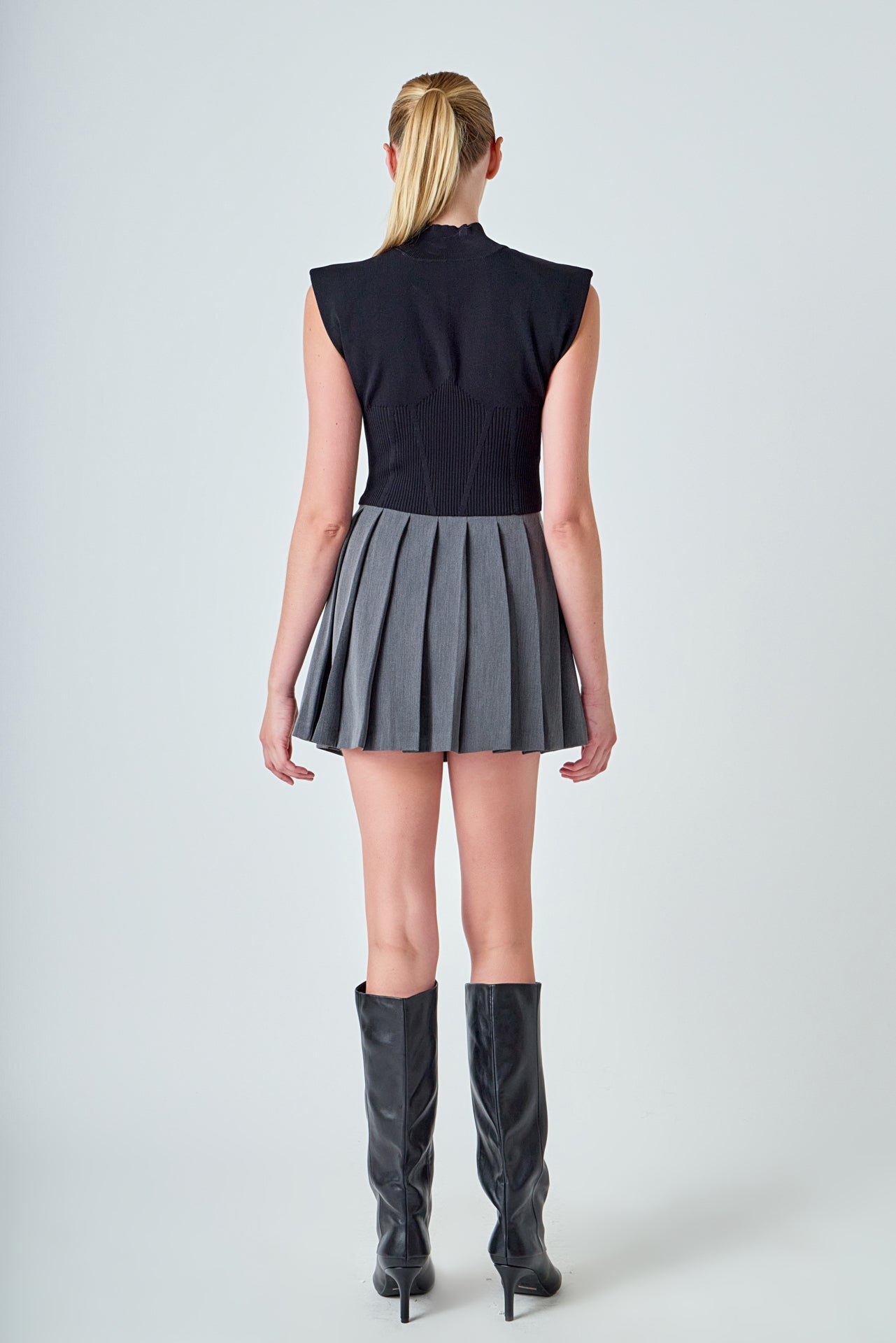 ENDLESS ROSE - Pleated Mini Skort - SKORTS available at Objectrare