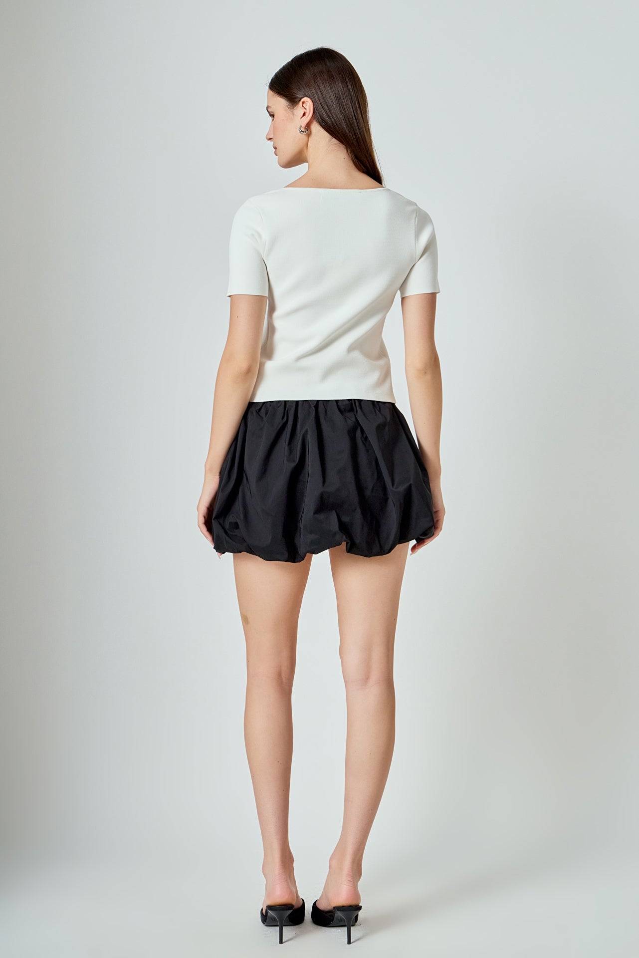 ENDLESS ROSE - Scoop Neck Cropped Knit Top - SWEATERS & KNITS available at Objectrare