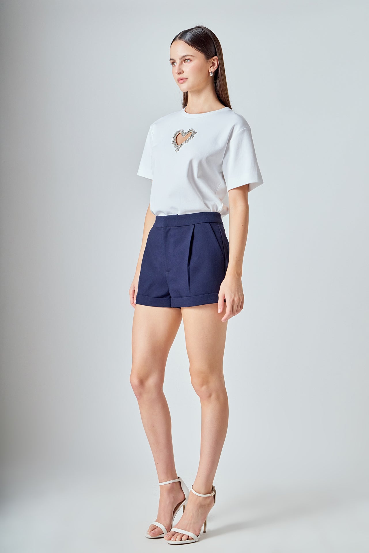 T-Shirt with Heart Cutout