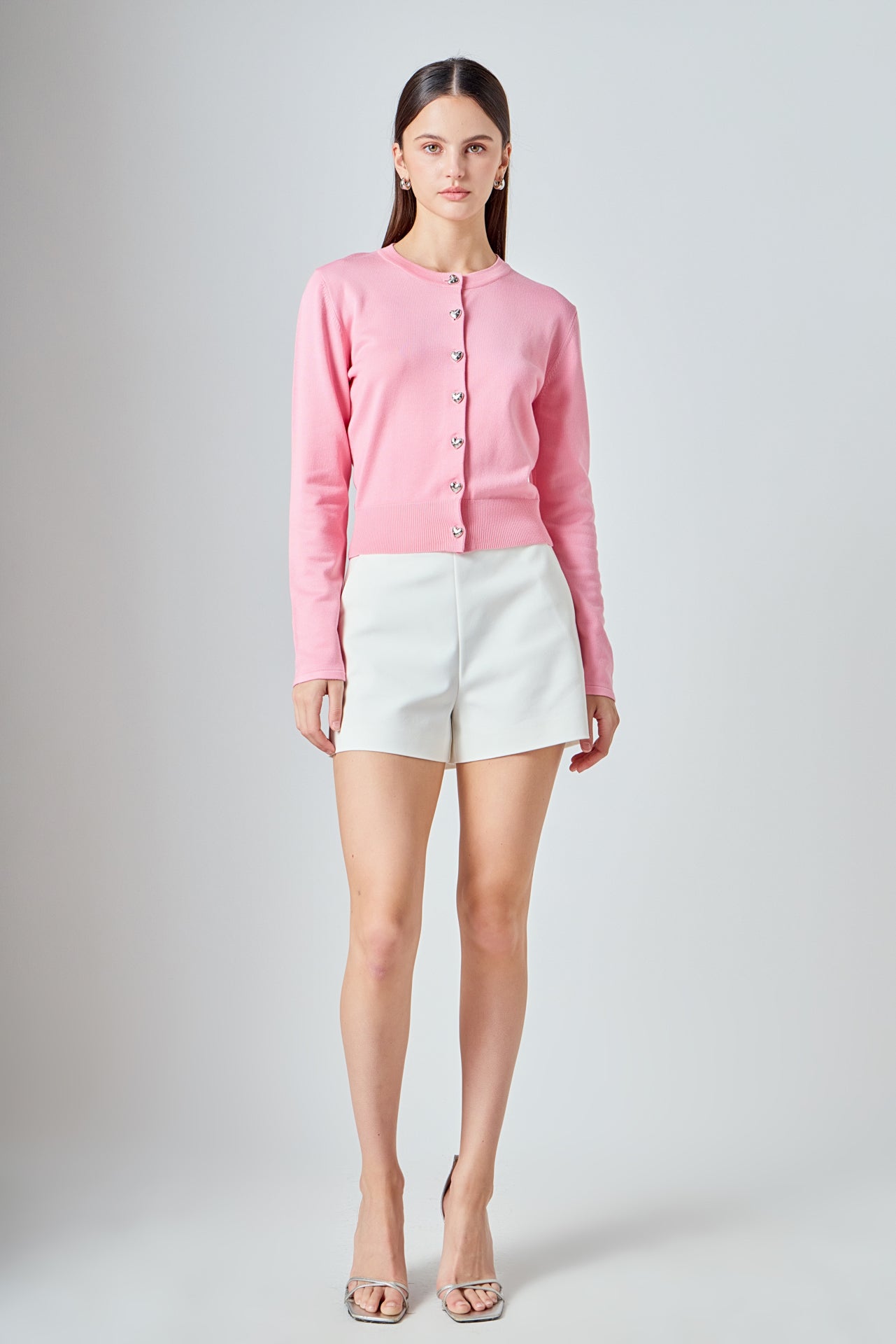 ENDLESS ROSE - Heart Button Down Cardigan - SWEATERS & KNITS available at Objectrare