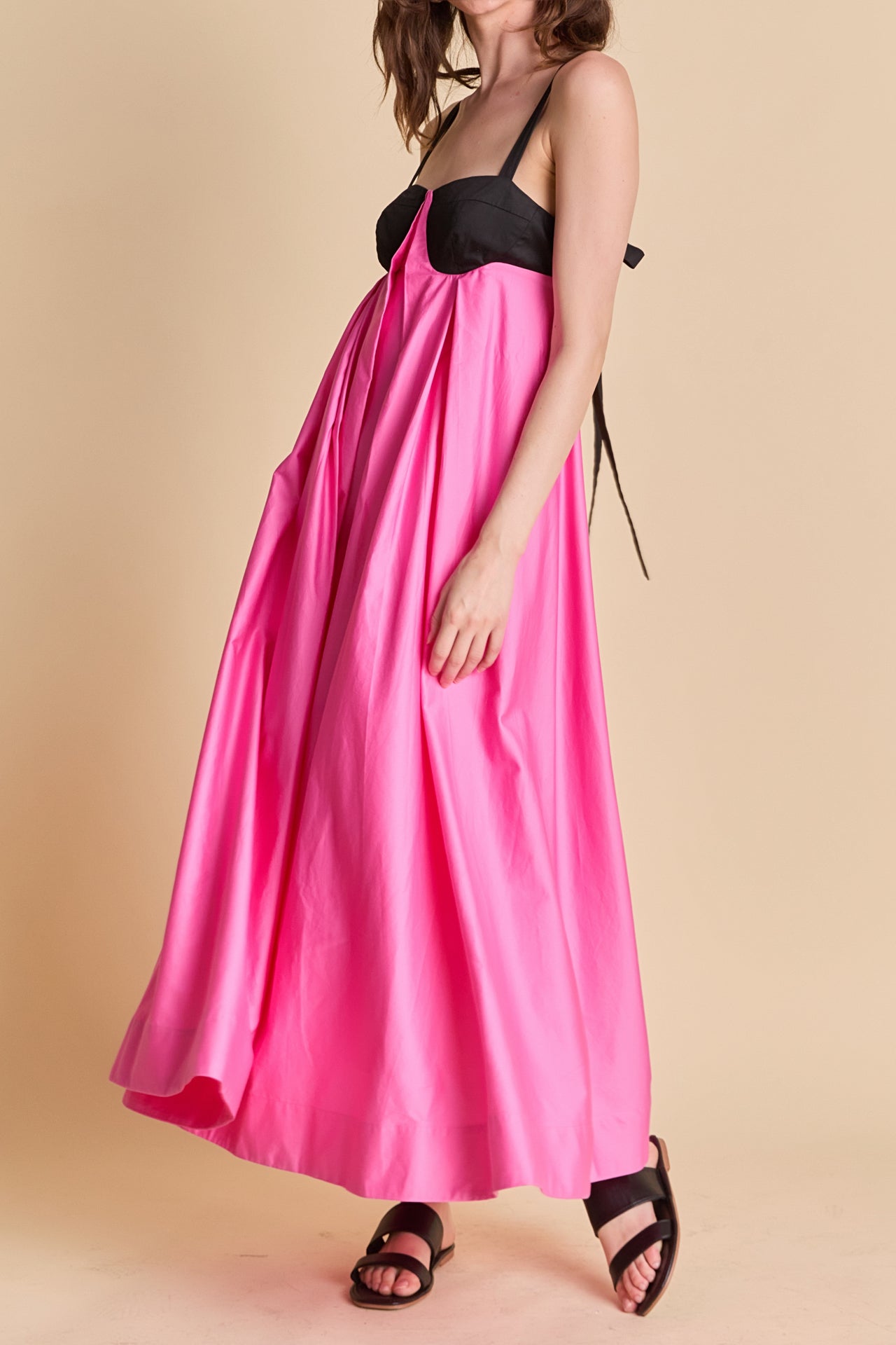 LA'VEN - Contrast Open Back Maxi Dress - DRESSES available at Objectrare