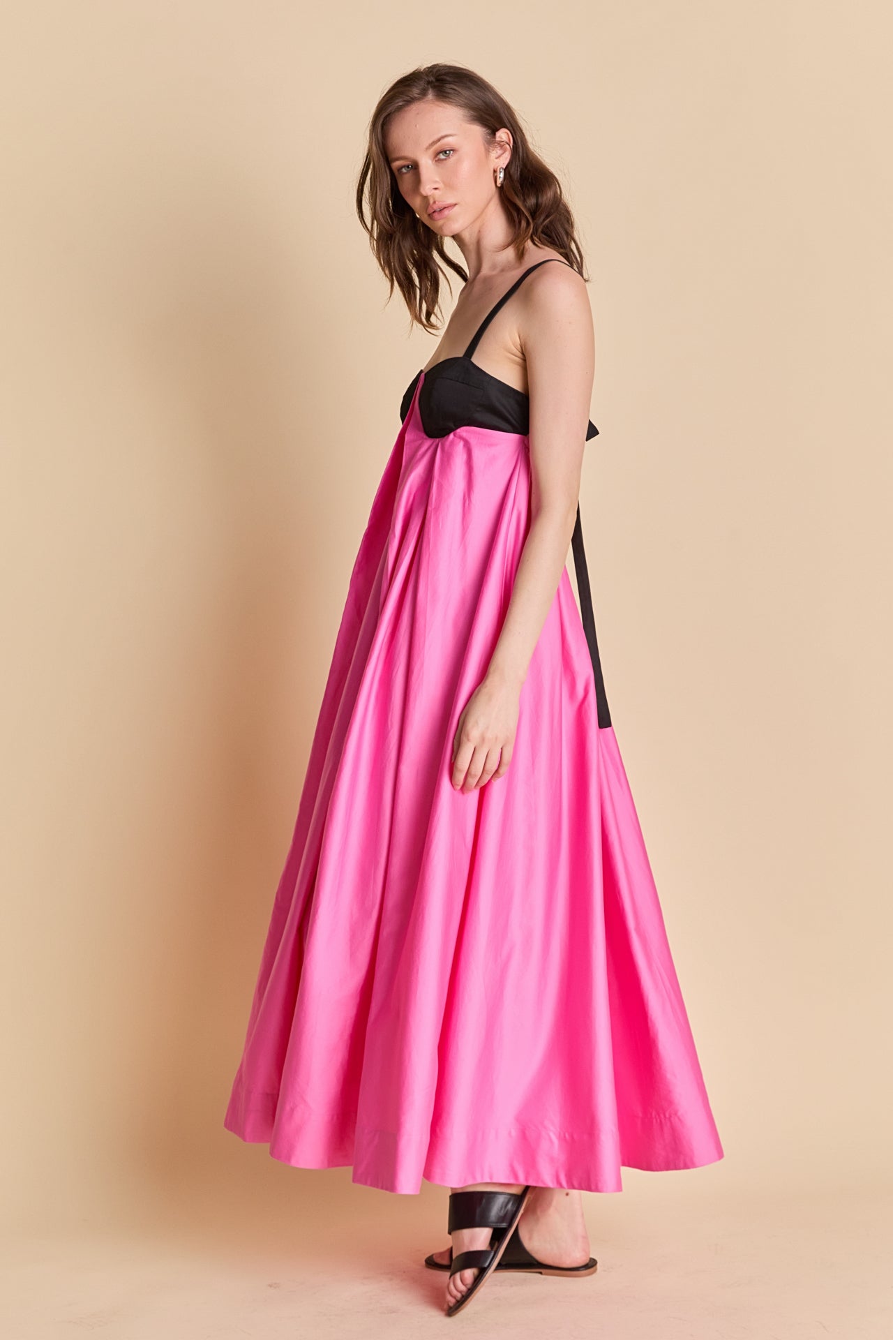LA'VEN - Contrast Open Back Maxi Dress - DRESSES available at Objectrare