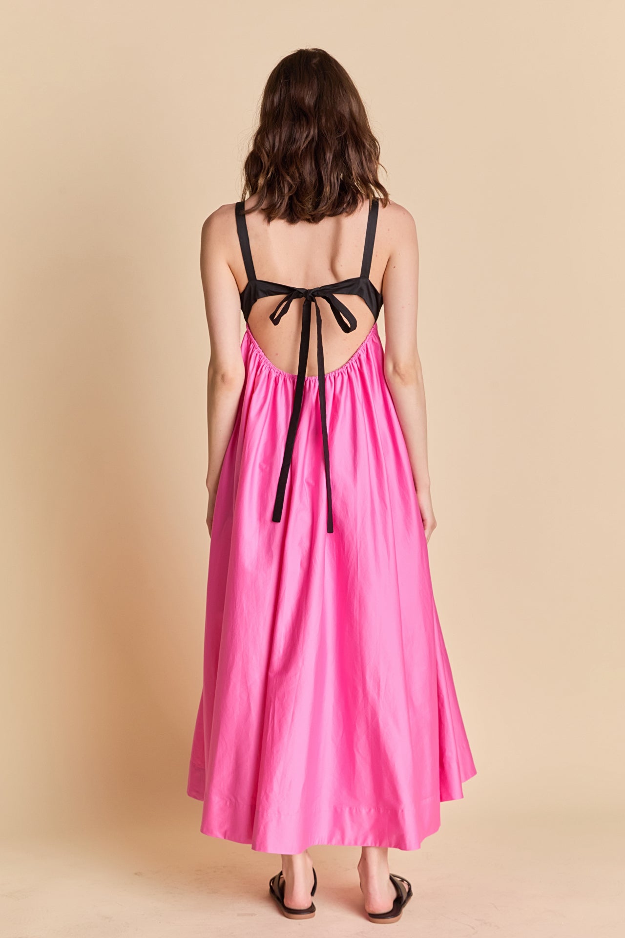LA'VEN - Contrast Open Back Maxi Dress - DRESSES available at Objectrare