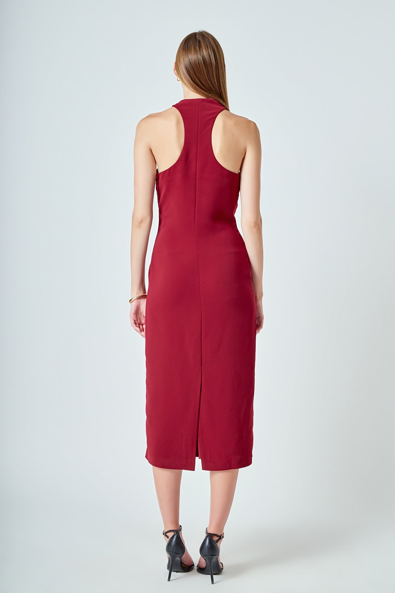 ENDLESS ROSE - Choker Tie Midi Dress - DRESSES available at Objectrare
