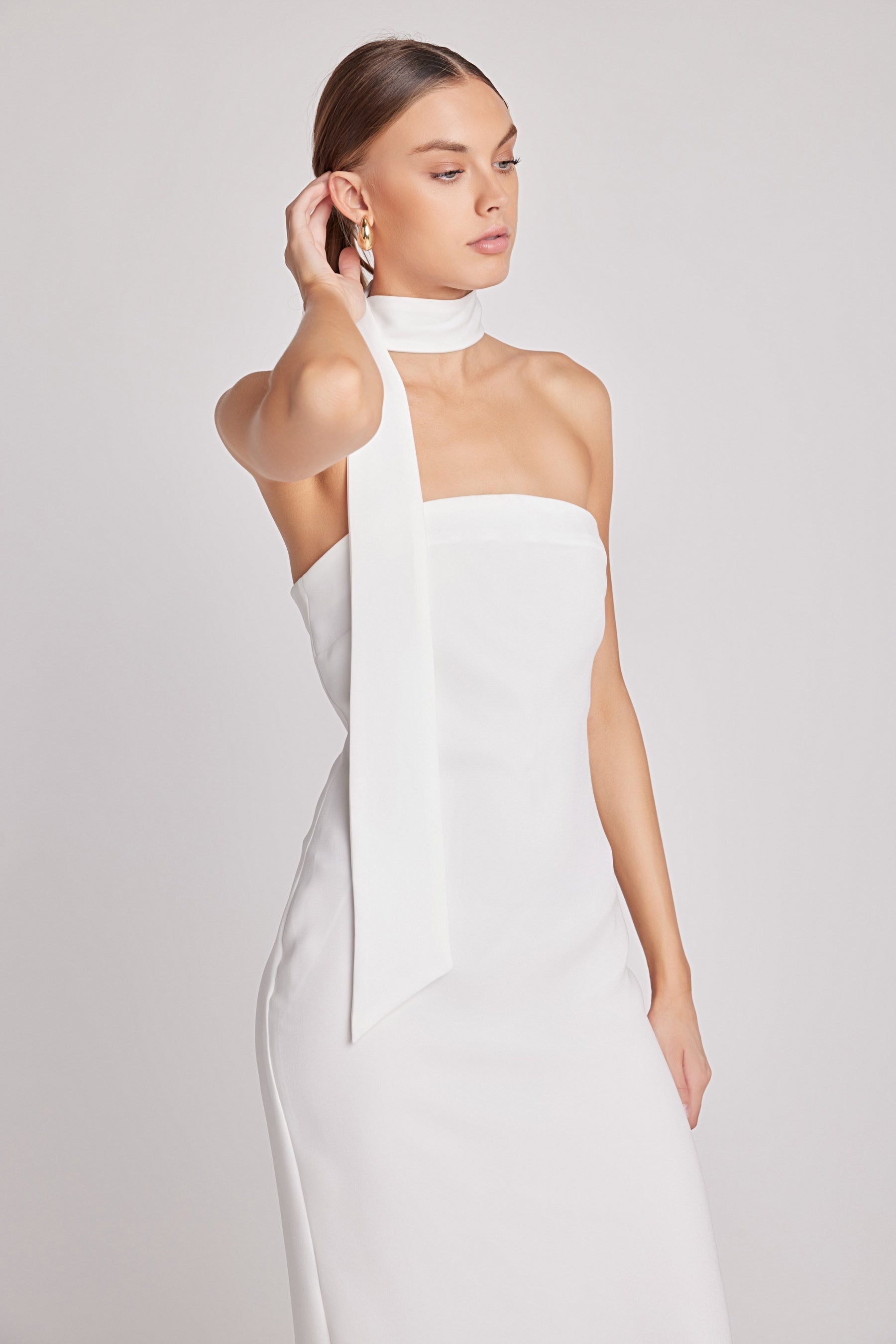 ENDLESS ROSE - Choker Tie Midi Dress - DRESSES available at Objectrare
