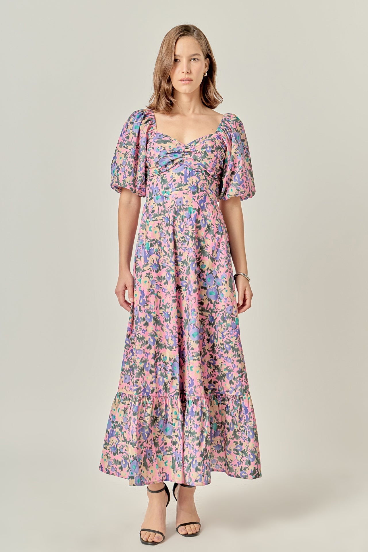 Open Back Tie Maxi Dress