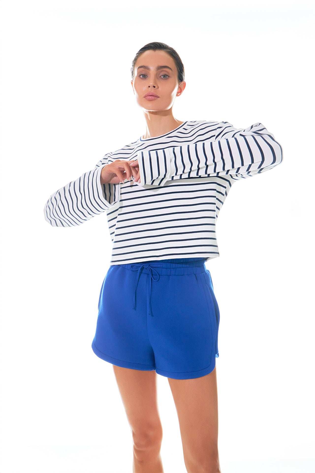 GREY LAB - Striped Cropped Top - TOPS available at Objectrare