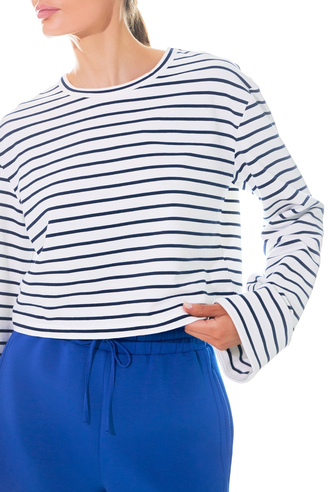 GREY LAB - Striped Cropped Top - TOPS available at Objectrare