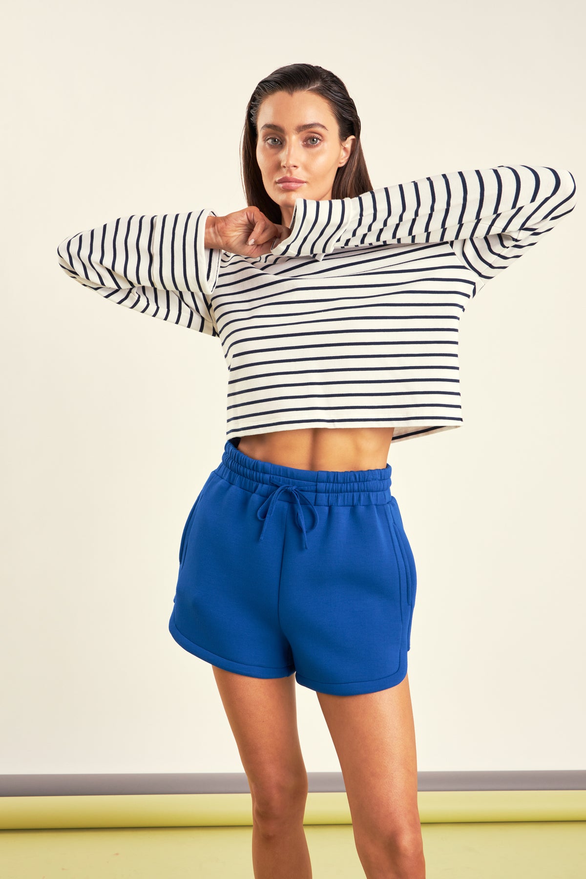 GREY LAB - Striped Cropped Top - TOPS available at Objectrare