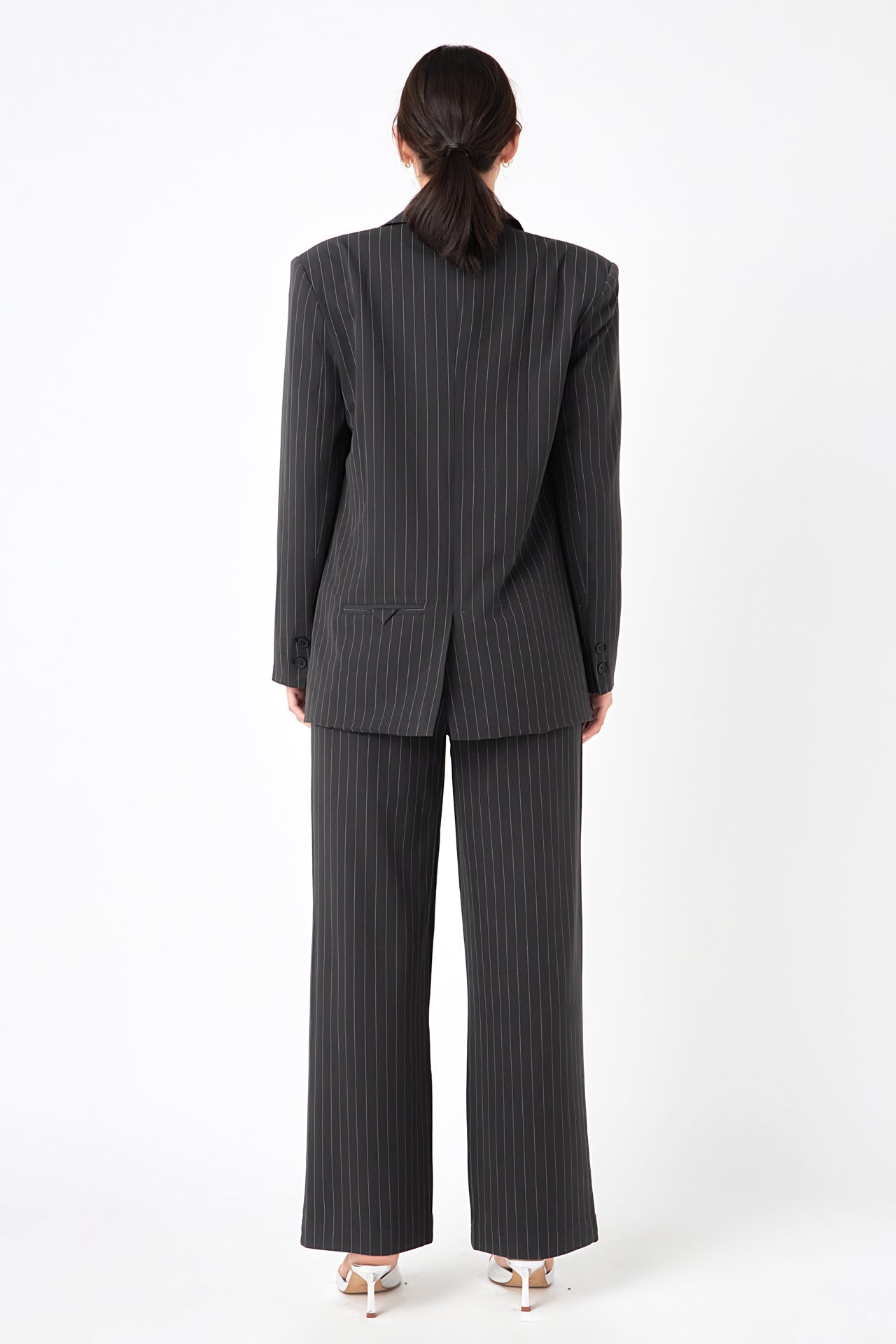 GREY LAB - Pinstriped Oversized Blazer - BLAZERS available at Objectrare