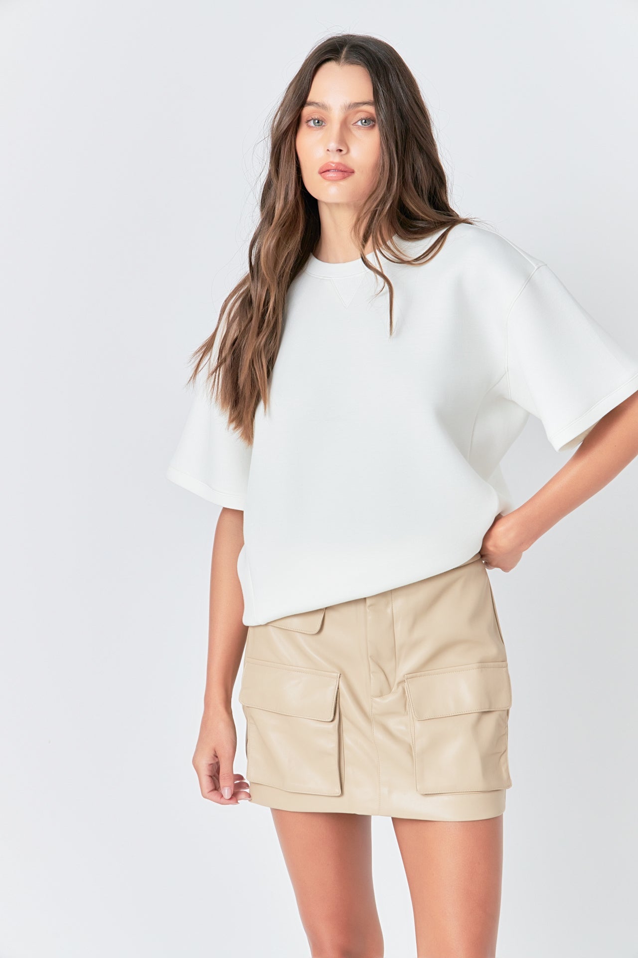 GREY LAB - Low Waisted Cargo Mini Skirt - SKIRTS available at Objectrare