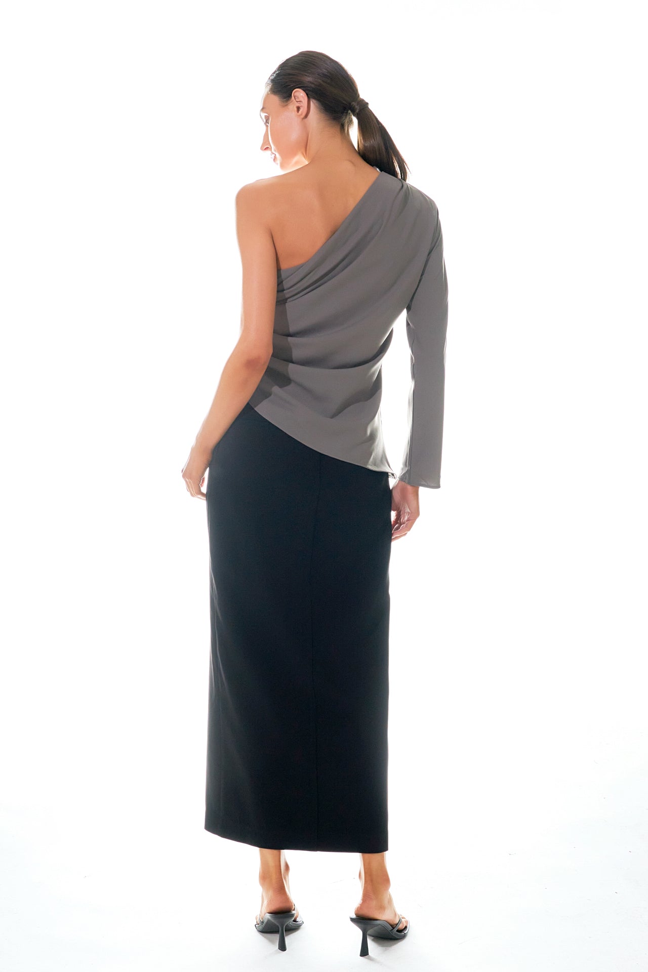 GREY LAB - Asymmetric Ruched Top - TOPS available at Objectrare